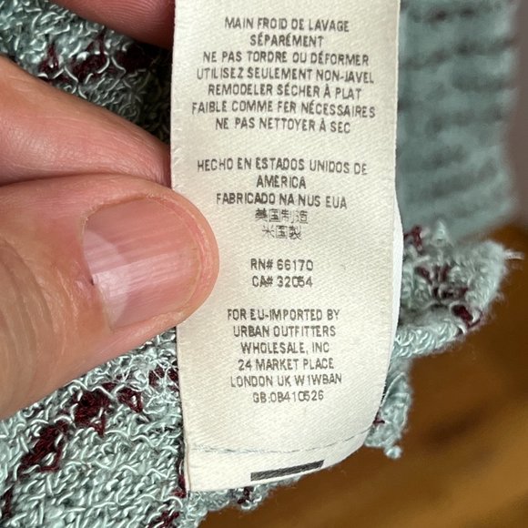 Free People Angel Island Striped Hacci Sweater Mint Green SZ SP - Picture 12 of 12